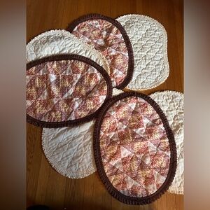 Vtg 80s Cottagecore Ruffled Lot of 10 Placemats